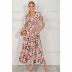 Jolie Moi Molly Pink Jersey Maxi Dress