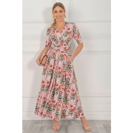 Jolie Moi Molly Pink Jersey Maxi Dress 3 Jolie Moi Molly Pink Jersey Maxi Dress