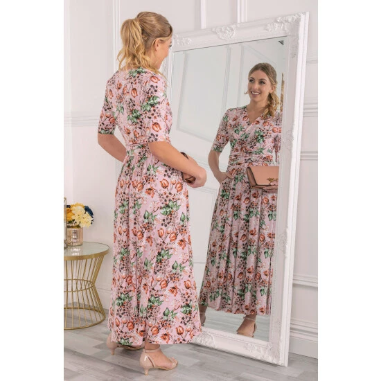 Jolie Moi Molly Pink Jersey Maxi Dress 7 Jolie Moi Molly Pink Jersey Maxi Dress - Image 5