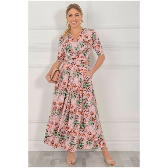 Jolie Moi Molly Pink Jersey Maxi Dress 9 Jolie Moi Molly Pink Jersey Maxi Dress - Image 7