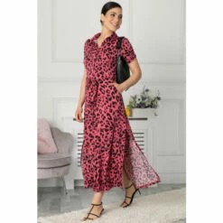 Jolie Moi Pink Jocelyn Maxi Shirt Dress -Jolie Moi Shop unnamed file 645