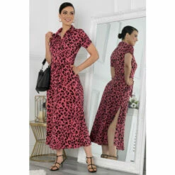 Jolie Moi Pink Jocelyn Maxi Shirt Dress -Jolie Moi Shop unnamed file 646