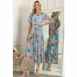 Jolie Moi Blue Anaiah Mesh Maxi Dress -Jolie Moi Shop unnamed file 653