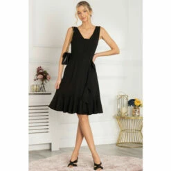 Jolie Moi Black Sonya Flounce Shift Dress 4 Jolie Moi Black Sonya Flounce Shift Dress -Jolie Moi Shop unnamed file 658