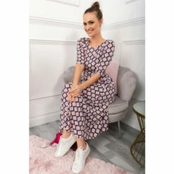 Jolie Moi Pink 3/4th Sleeve Jersey Maxi Dress -Jolie Moi Shop unnamed file 66