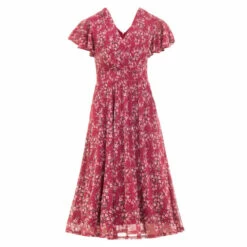 Jolie Moi Red Stacy Cross Front Mesh Dress -Jolie Moi Shop unnamed file 667