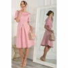 Jolie Moi Pink Valencia Button Collar Dress -Jolie Moi Shop unnamed file 690