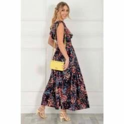 Jolie Moi Blue Adalena Frill Shoudler Maxi Dress -Jolie Moi Shop unnamed file 726