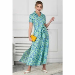 Jolie Moi Green Viera Maxi Shirt Dress -Jolie Moi Shop unnamed file 731