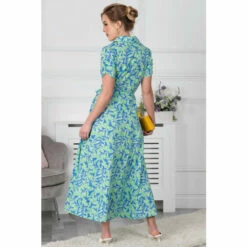 Jolie Moi Green Viera Maxi Shirt Dress -Jolie Moi Shop unnamed file 732