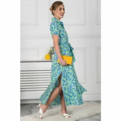 Jolie Moi Green Viera Maxi Shirt Dress -Jolie Moi Shop unnamed file 734