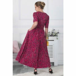 Jolie Moi Pink Animal Print Maxi Dress -Jolie Moi Shop unnamed file 757