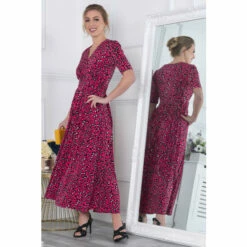 Jolie Moi Pink Animal Print Maxi Dress -Jolie Moi Shop unnamed file 758