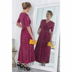 Jolie Moi Pink Animal Print Maxi Dress -Jolie Moi Shop unnamed file 759