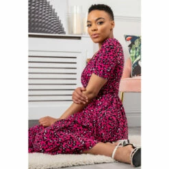 Jolie Moi Pink Animal Print Maxi Dress -Jolie Moi Shop unnamed file 760