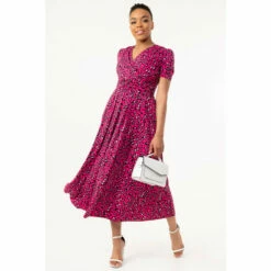 Jolie Moi Pink Animal Print Maxi Dress -Jolie Moi Shop unnamed file 761