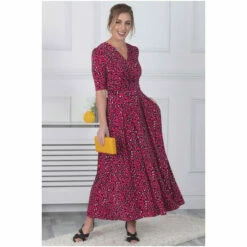 Jolie Moi Pink Animal Print Maxi Dress -Jolie Moi Shop unnamed file 762