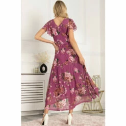 Jolie Moi Purple Eliza Dip Hem Mesh Maxi Dress -Jolie Moi Shop unnamed file 77