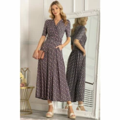 Jolie Moi Green Beatrice Jersey Maxi Dress