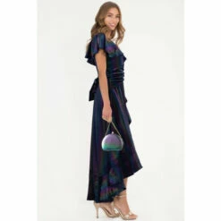 Jolie Moi Blue Print Ruffle Dip Hem Velvet Dress 11 Jolie Moi Blue Print Ruffle Dip Hem Velvet Dress -Jolie Moi Shop unnamed file 824
