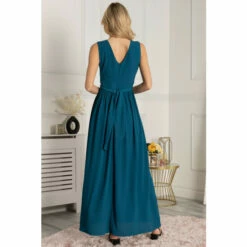 Jolie Moi Blue Plain Chiffon Maxi Dress -Jolie Moi Shop unnamed file 830