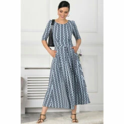 Jolie Moi Cierra Blue 3/4 Sleeve Maxi Dress 5 Jolie Moi Cierra Blue 3/4 Sleeve Maxi Dress -Jolie Moi Shop unnamed file 848