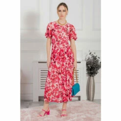 Jolie Moi Pink Gianna Print Mesh Maxi Dress -Jolie Moi Shop unnamed file 898