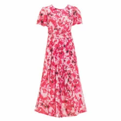 Jolie Moi Pink Gianna Print Mesh Maxi Dress -Jolie Moi Shop unnamed file 901