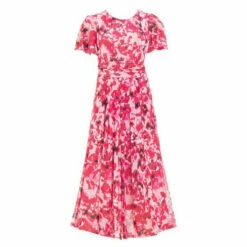 Jolie Moi Pink Gianna Print Mesh Maxi Dress -Jolie Moi Shop unnamed file 902