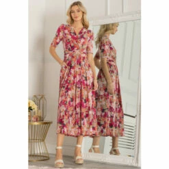 Jolie Moi Orange Akayla Printed Jersey Maxi Dress -Jolie Moi Shop unnamed file 913