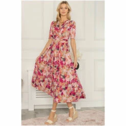 Jolie Moi Orange Akayla Printed Jersey Maxi Dress -Jolie Moi Shop unnamed file 915