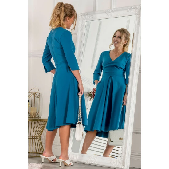 unnamed-file-920.jpg Jolie Moi Blue Paige 3/4 Sleeve Wrap Dress -Jolie Moi Shop unnamed file 920