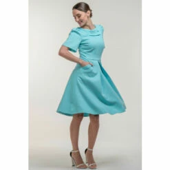 Jolie Moi Blue Valencia Button Collar Dress 4 Jolie Moi Blue Valencia Button Collar Dress -Jolie Moi Shop unnamed file 924