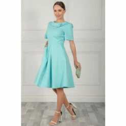 Jolie Moi Blue Valencia Button Collar Dress 6 Jolie Moi Blue Valencia Button Collar Dress -Jolie Moi Shop unnamed file 926