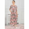 Jolie Moi Dorothy Pink 3/4 Sleeve Maxi Dress