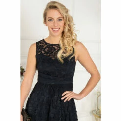 Jolie Moi Blue Fit And Flare Lace Dress -Jolie Moi Shop unnamed file 940