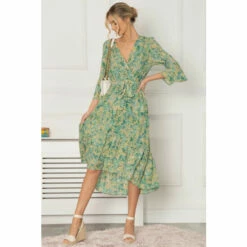Jolie Moi Green Geelan Tiered Hem Maxi Dress -Jolie Moi Shop unnamed file 97