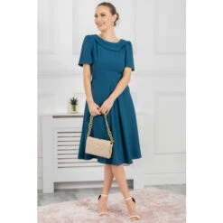 Jolie Moi Blue Debora Button Neck Dress 4 Jolie Moi Blue Debora Button Neck Dress -Jolie Moi Shop unnamed file 971