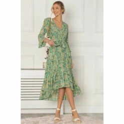 Jolie Moi Green Geelan Tiered Hem Maxi Dress -Jolie Moi Shop unnamed file 98
