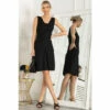 Jolie Moi Black Cressida Shift Dress -Jolie Moi Shop unnamed file 996